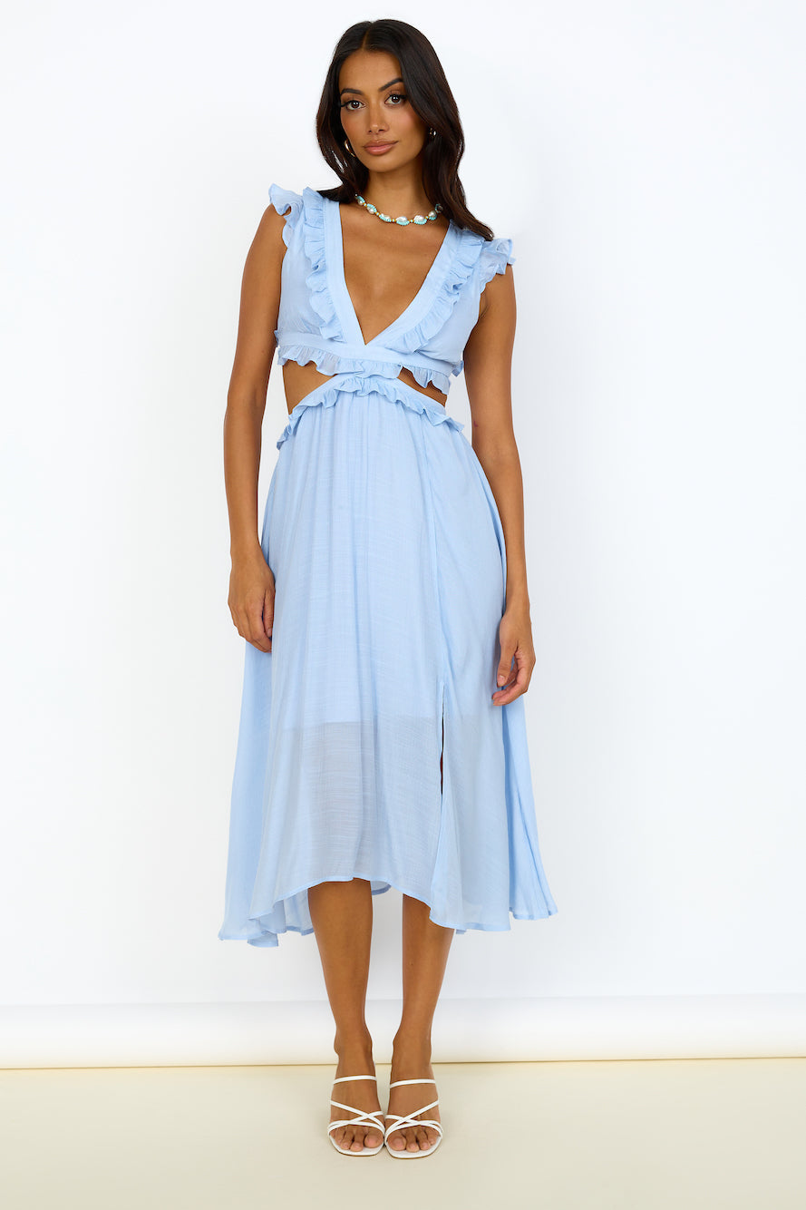 Angel Numbers Maxi Dress Blue