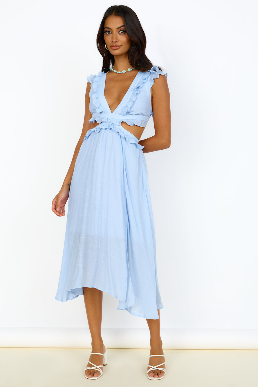 Angel Numbers Maxi Dress Blue