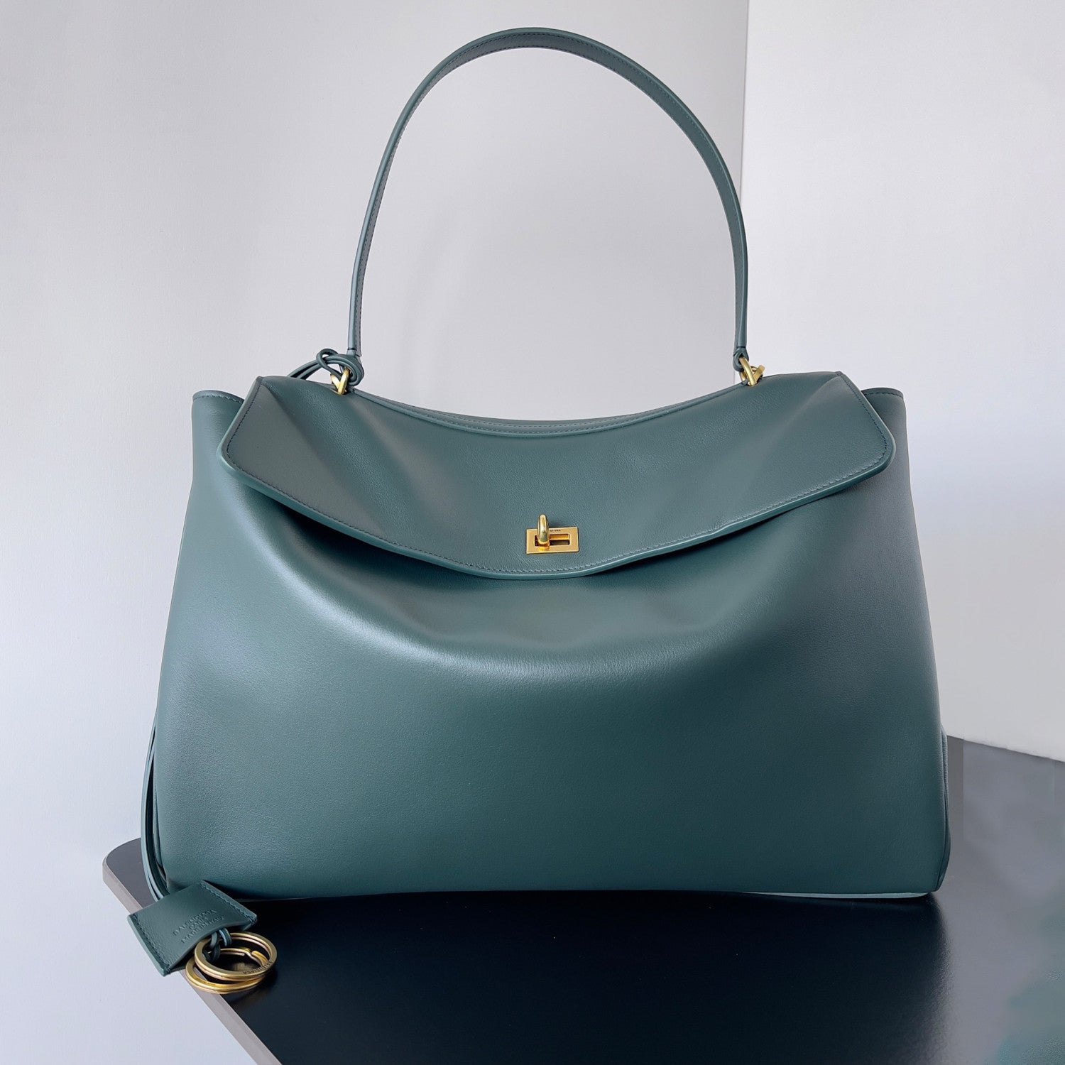Balenciaga Rodeo Large Handbag Women's Men's Solid Fashion Leather Contour Gold Silver Metal Accessories Bags 7897442AA4V2621 Ngvp #1584