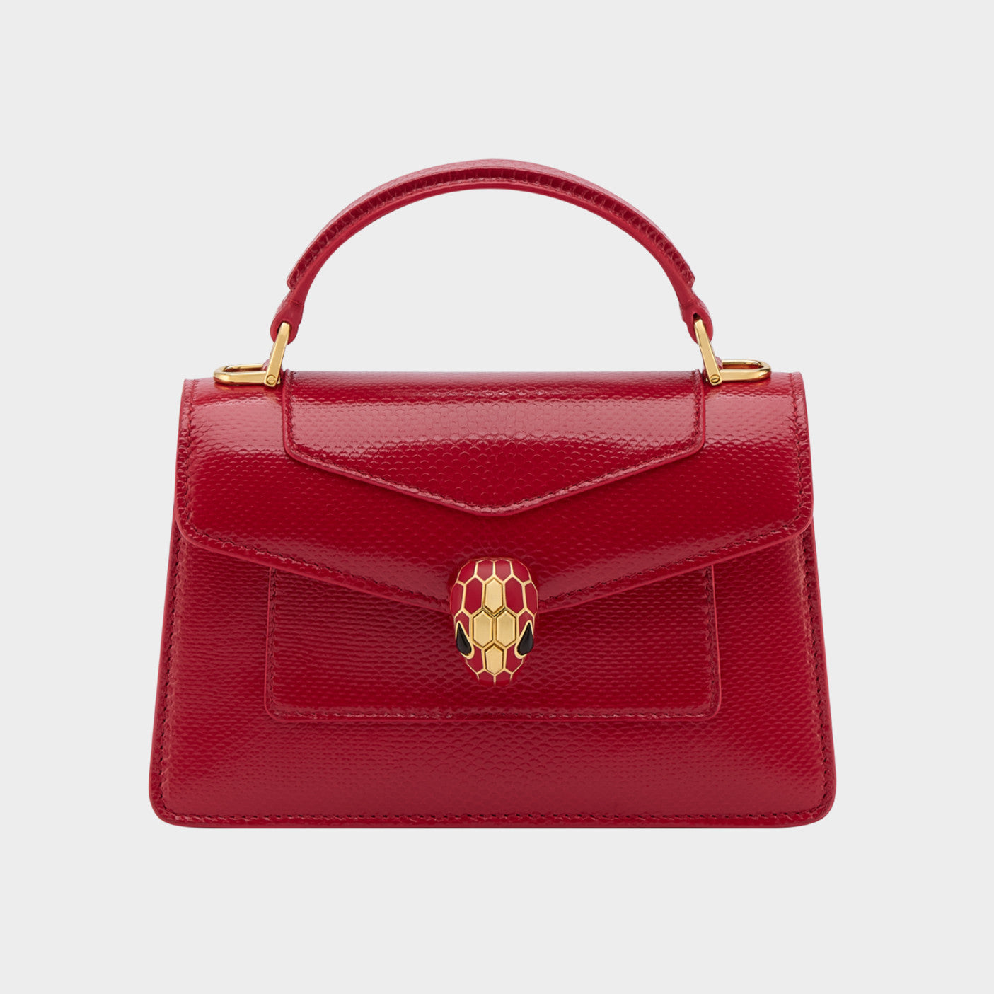 Bvlgari Women's Serpenti Forever Series Fashion Solid Color Mini Top Handle Bags Leather Bags #71971