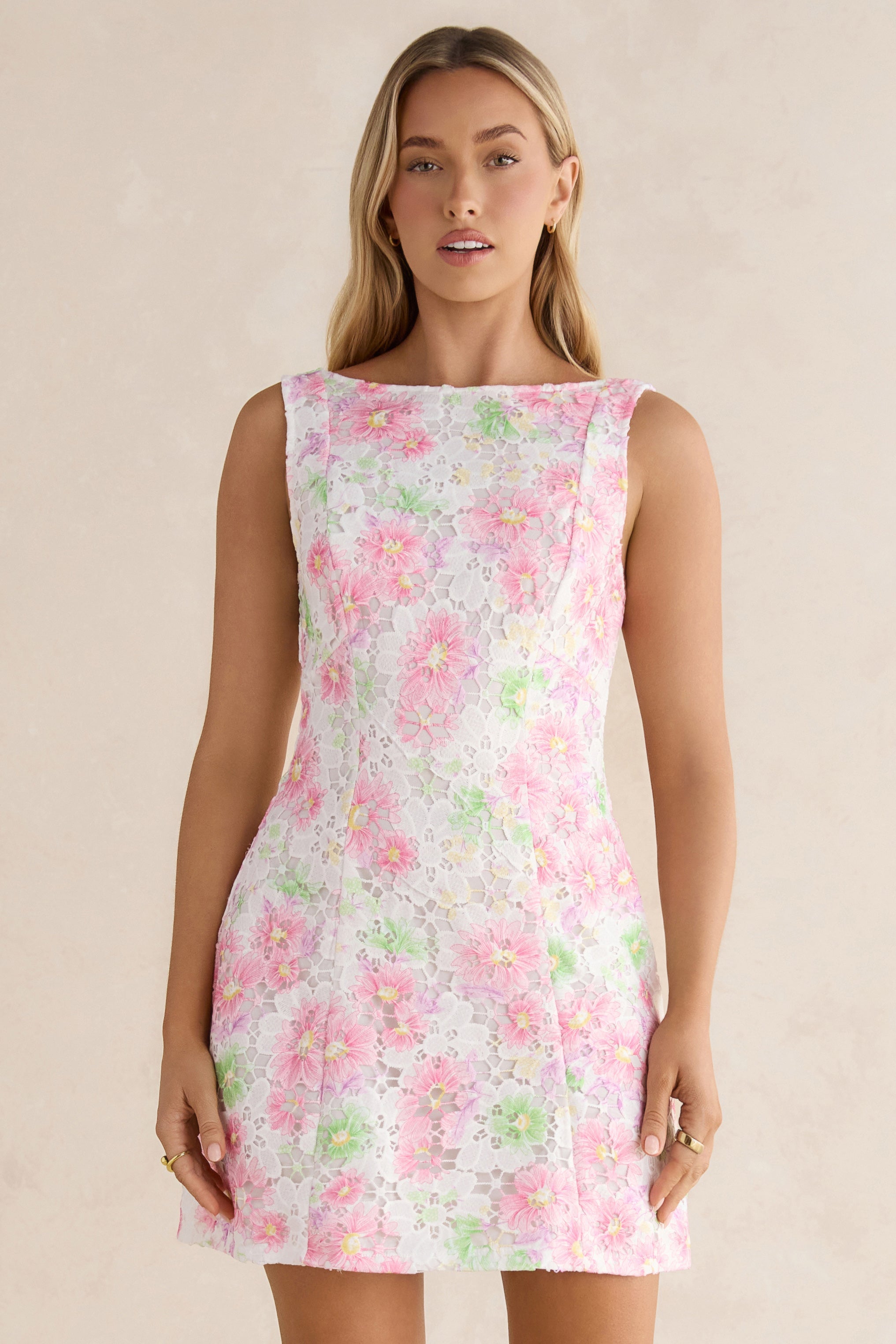 Calling For You Floral Mini Dress Pink