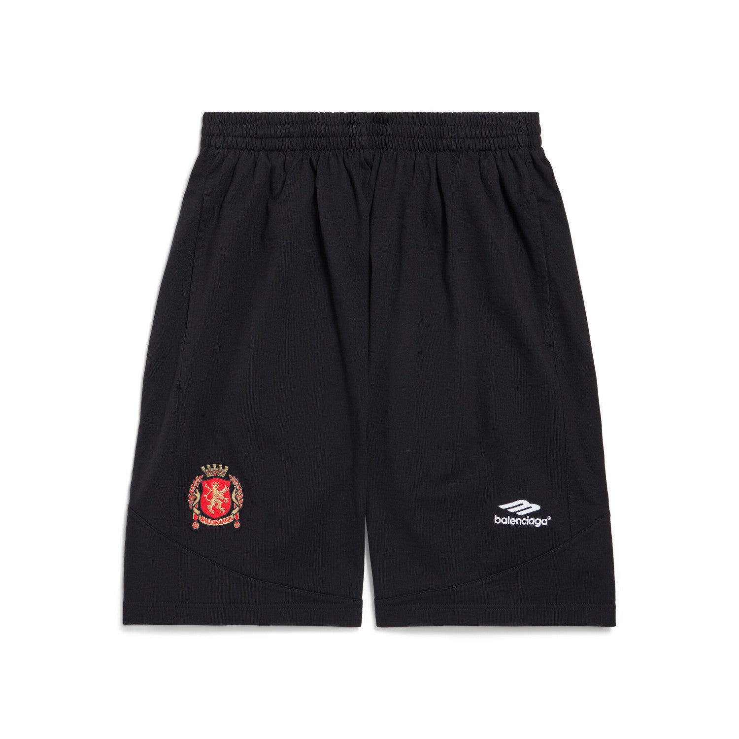 Balenciaga Men's Summer Solid Color Elastic High Waist Loose Fit Casual Shorts Pants #98489