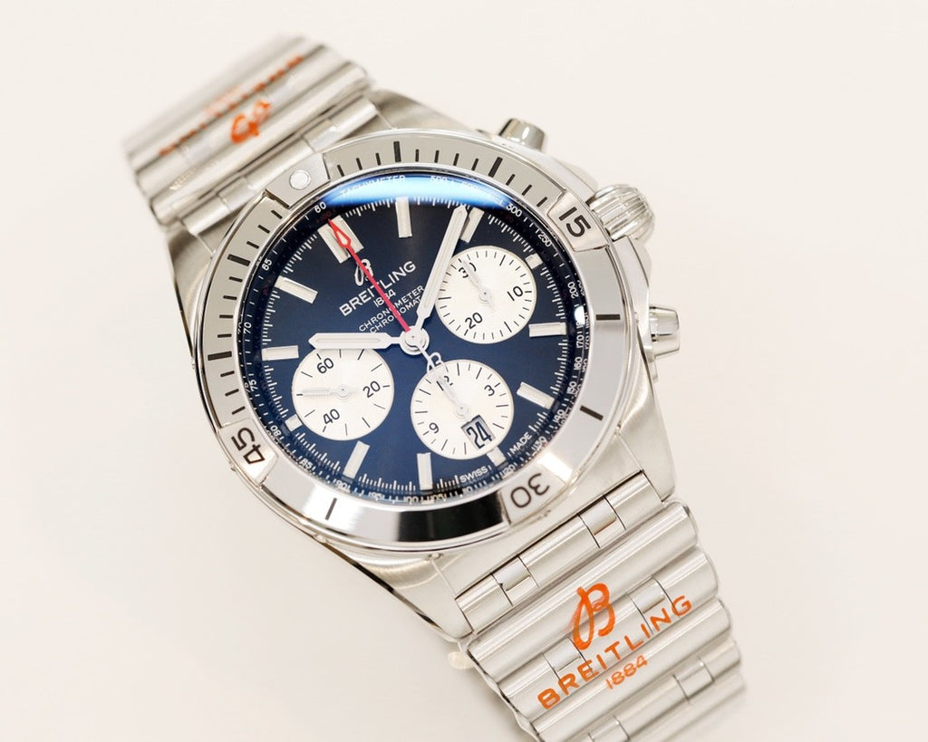 Breitling Butterfly BuckleRoller BeadOne-PieceSleekChamfered Longitudinal Brushed Case Men's Watches Accessories Jewelry #89624