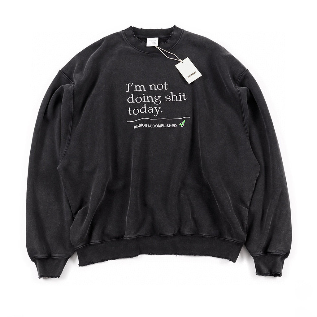 Vetements Letter Print Pullover Sweatshirt Ngvp #6725