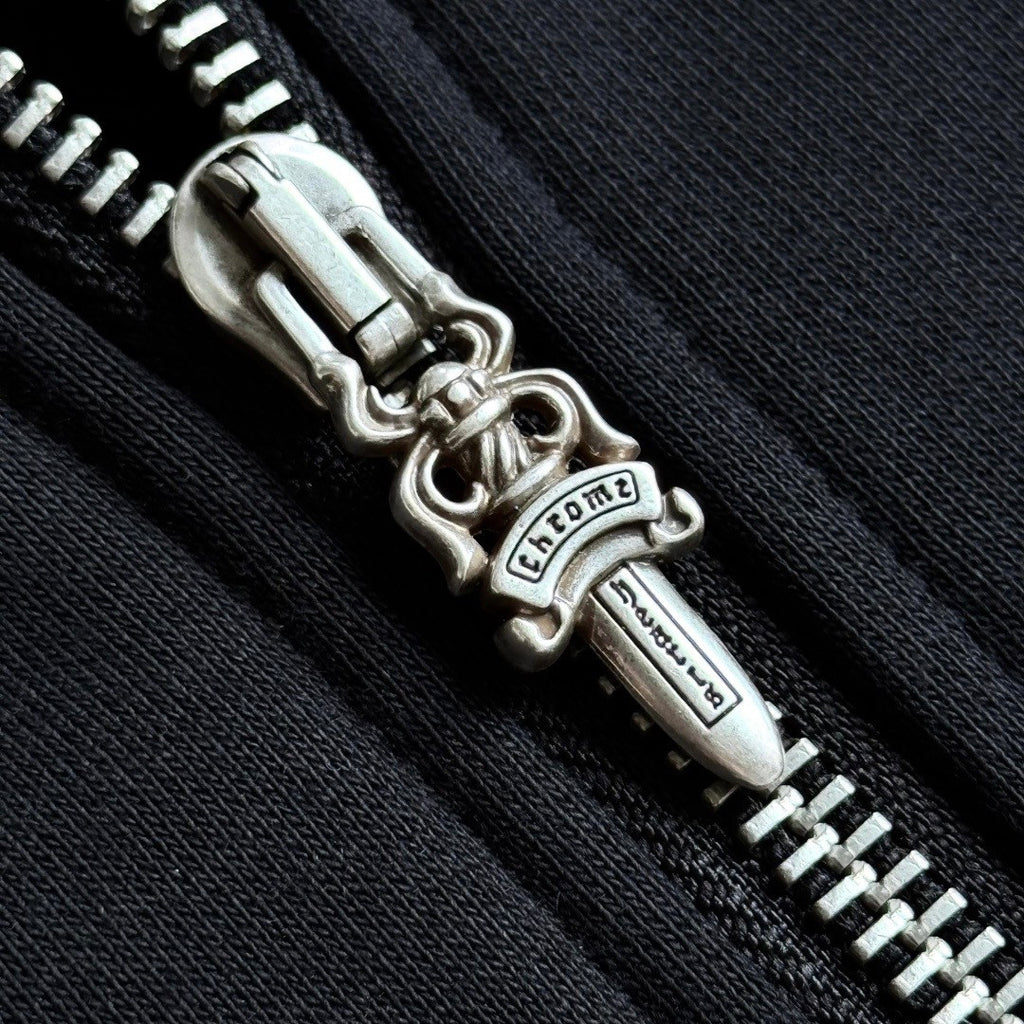 Chrome Hearts 925 Sterling Silver Hardware Classic Horseshoe City Limited Zipper Sweatshirt #333192