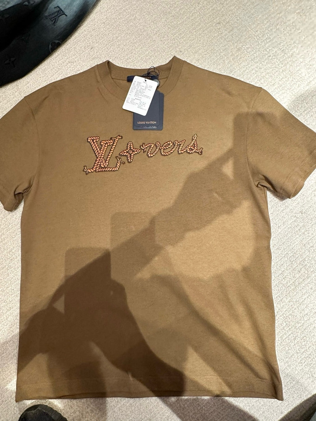 Louis Vuitton Men's Summer Solid Color Embroidered Letter Logo Round Neck Cotton Short Sleeve T-Shirt #72431