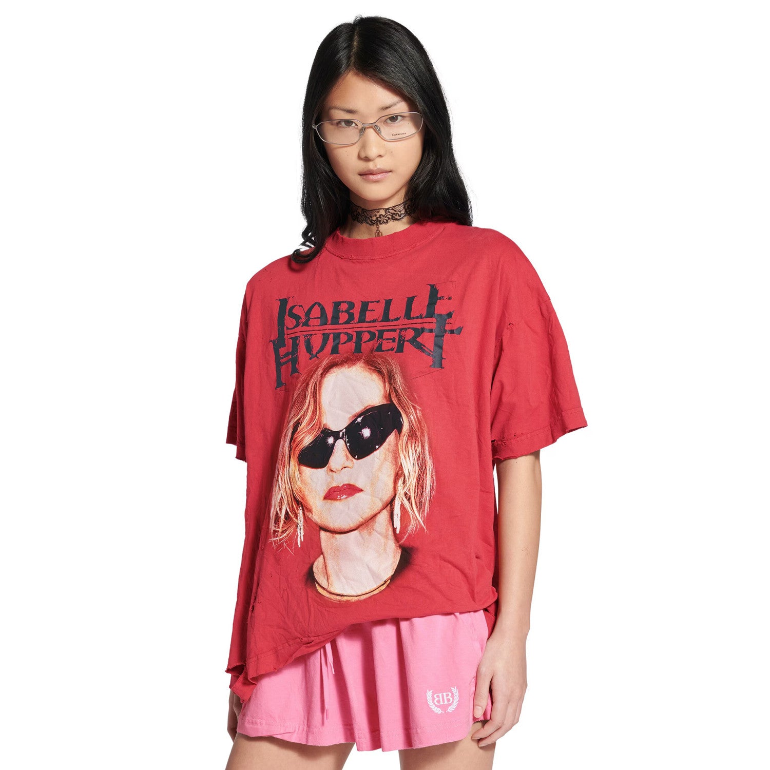 Balenciaga Men Women Isabelle Boxy Round Neck Solid Color Loose Summer Short Sleeve T-shirt #76596