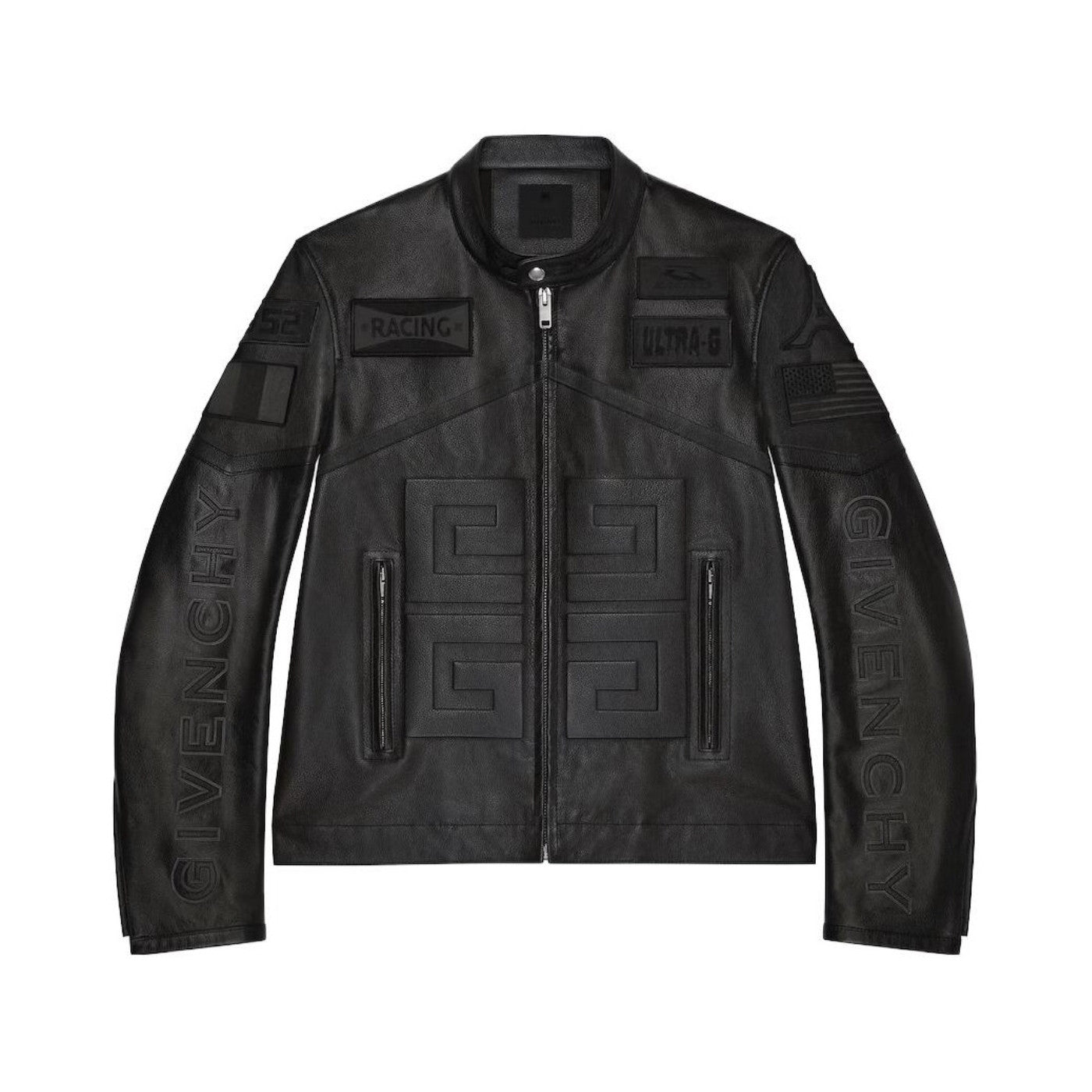 Givenchy Biker Leather Jacket Zip Up Coat #96276