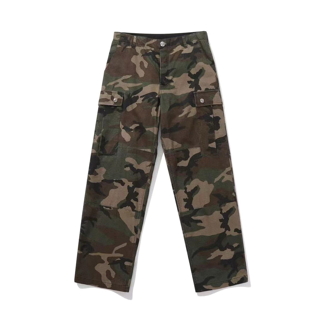 Chrome Hearts Men's Spring and Autumn Camouflage Printed Three-dimensional Pocket Work Pants #75746