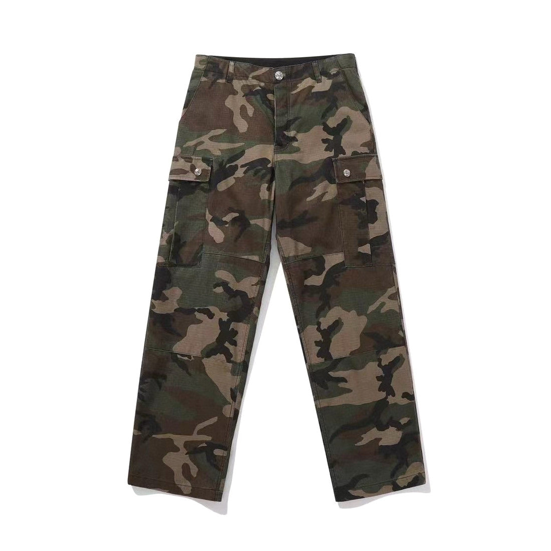 Chrome Hearts Men's Spring and Autumn Camouflage Printed Three-dimensional Pocket Work Pants #75746