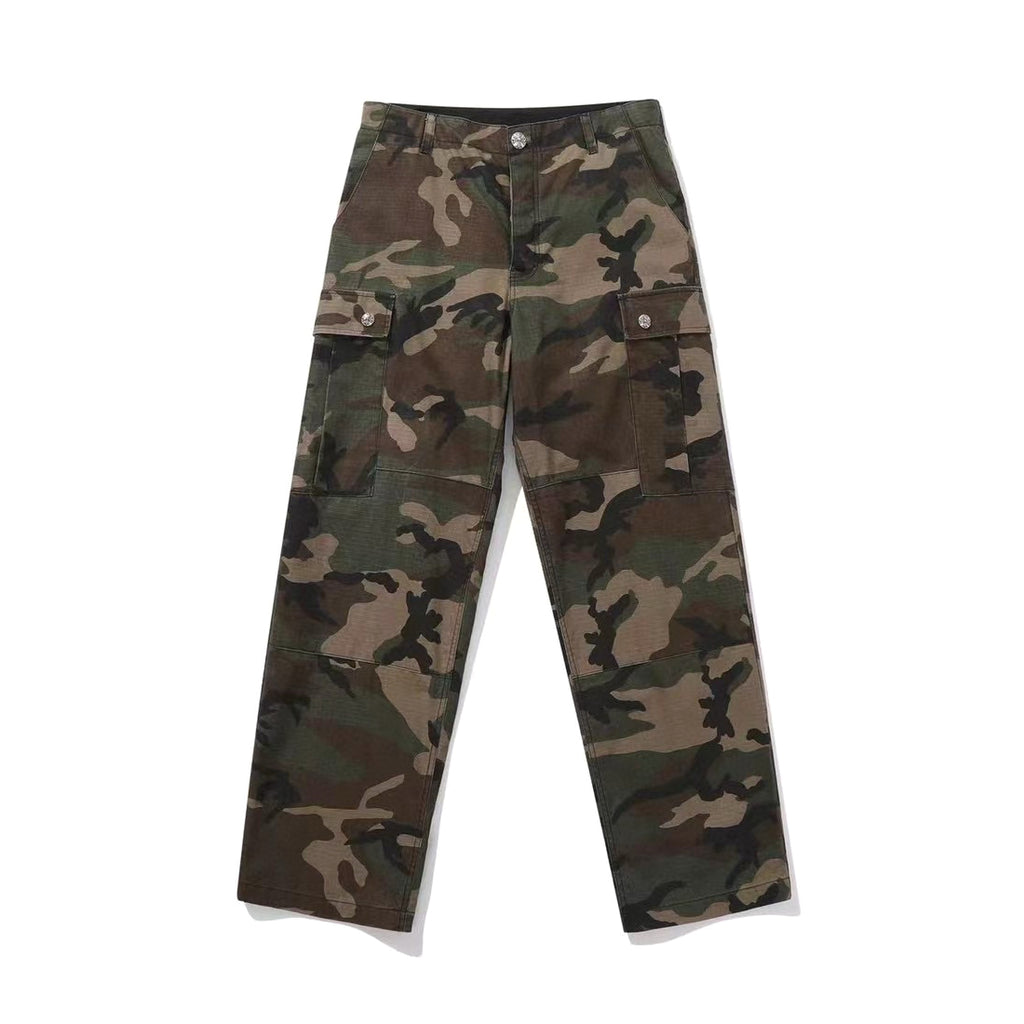 Chrome Hearts Men's Spring and Autumn Camouflage Printed Three-dimensional Pocket Work Pants #75746
