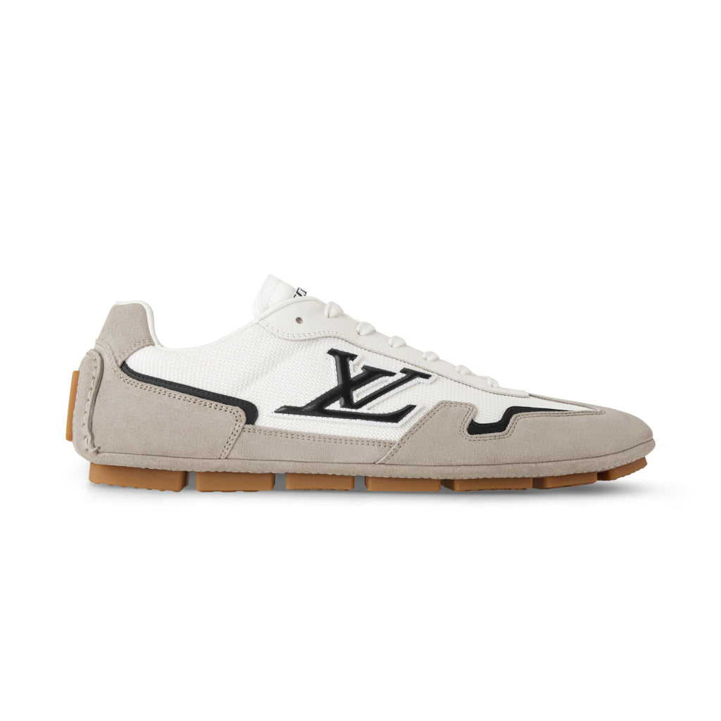 Louis Vuitton LV Rally Men's Solid Color Round Toe Lace-Up Low Top Thin Sole Cowhide Leather Sneakers Shoes #77475