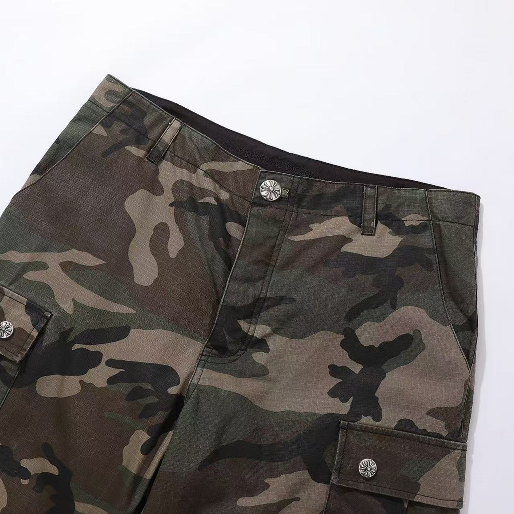 Chrome Hearts Men's Spring and Autumn Camouflage Printed Three-dimensional Pocket Work Pants #75746