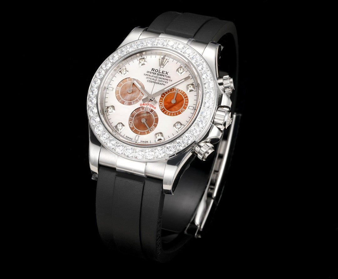 Rolex Men's Automatic Mechanical Movement 100 Meter Water Resistant Dial Watch with Diamonds #74589