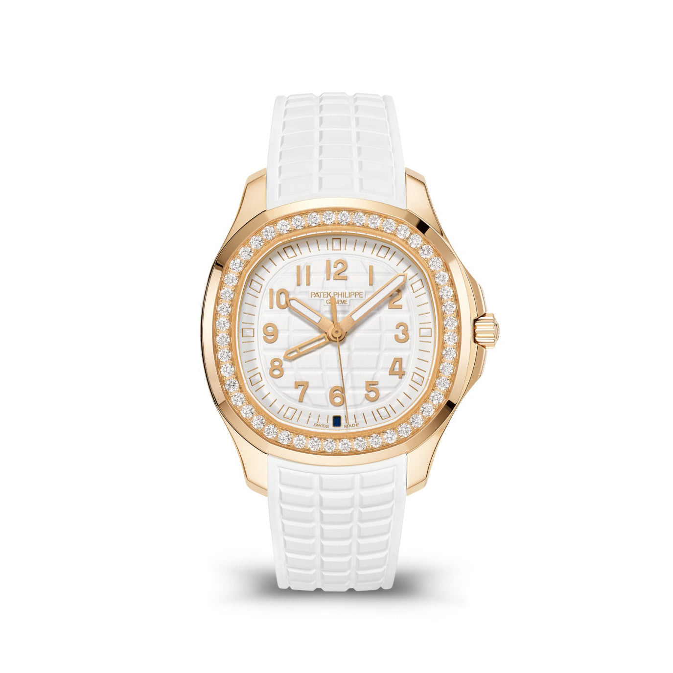 Patek Philippe Mechanical Watches With Diamonds On Silicone Straps Watch #96352