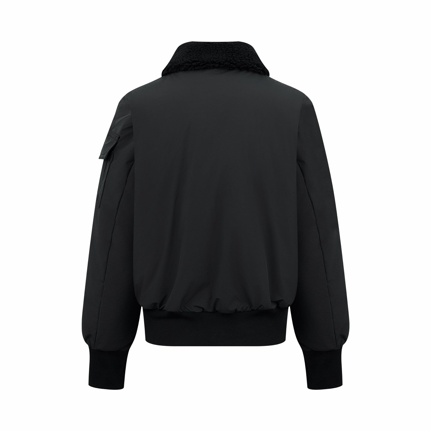 Moncler Men's Black Maulevrier Reversible Teddy Fleece Bomber Jacket #332812