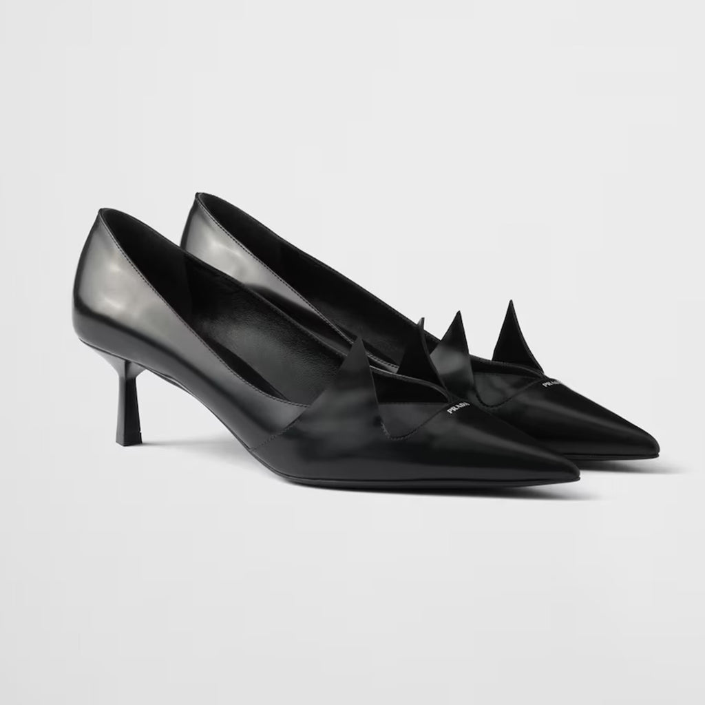 Prada Two-tone Brushed Leather Pumps Fashionable And Luxurious Pointed-toe High Heels  Shoes With Elegant Heel Height Of 5.5 Cm #81395