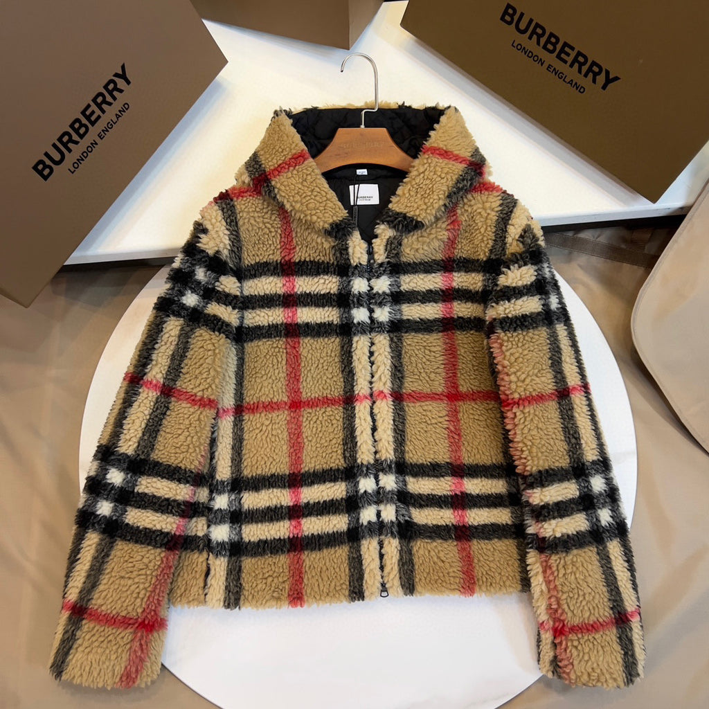 Burberry Check Fleece Hooded Jacket #96751