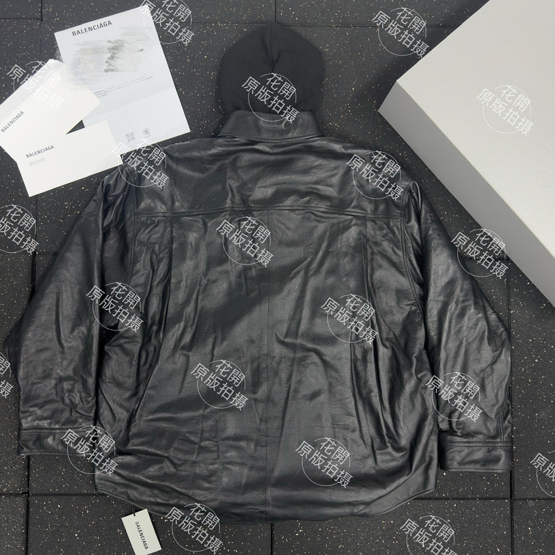 Balenciaga Men's And Women's Spring/Fall Fashion Casual Solid Color Logo Embroidered Hooded Oversized Zipper Long Sleeve Jacket Outerwear Jacket #78576