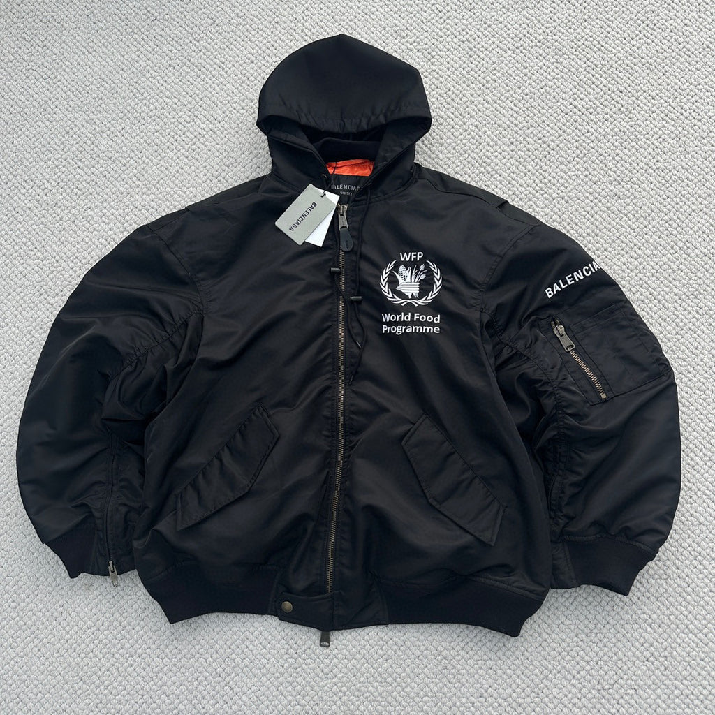 Balenciaga Zipped Hooded Jacket Coat #96499