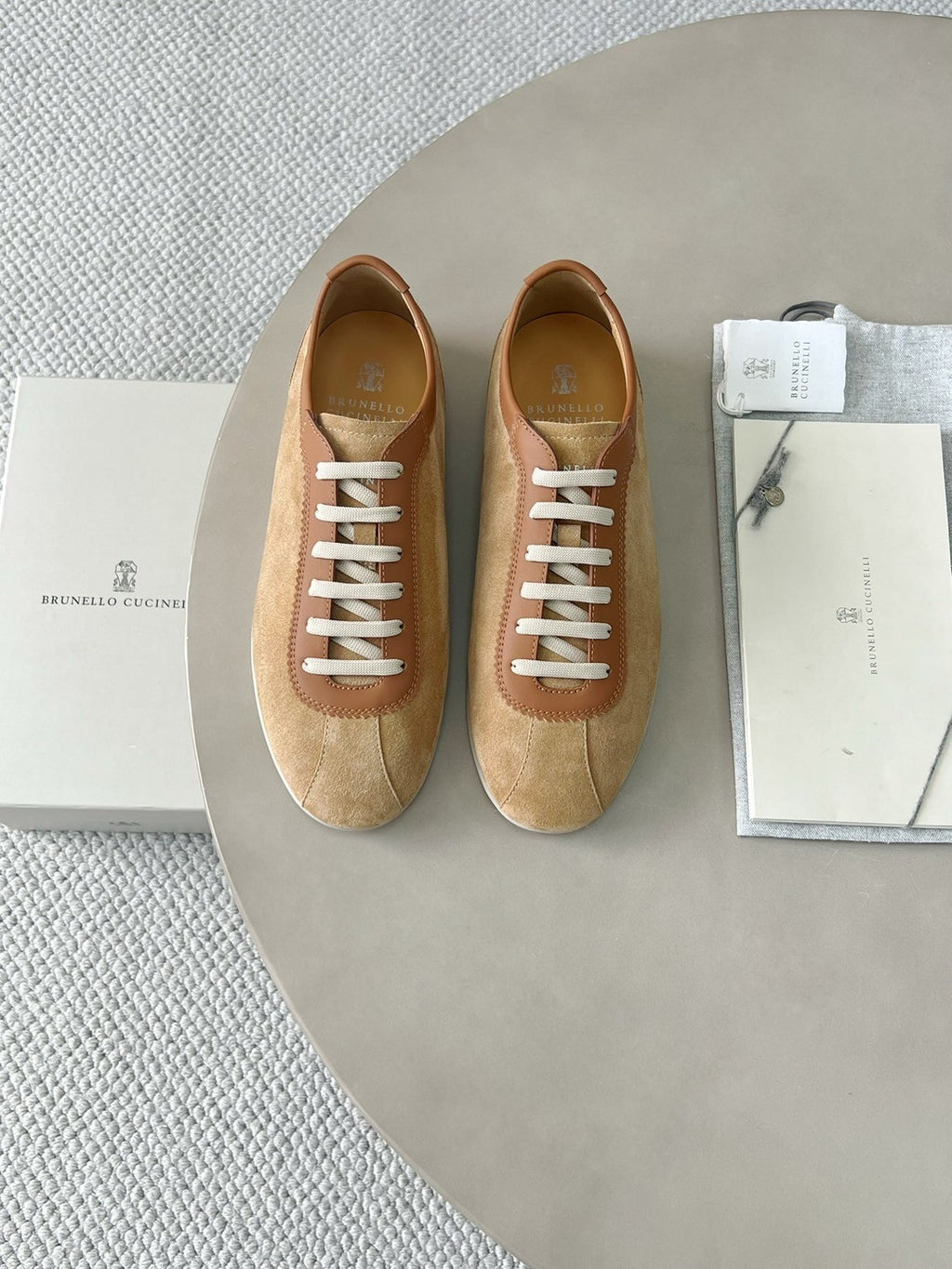 Brunello Cucinelli  Men's Spring Summer Fashion Lace Up Sneakers Fashion High Street Comfortable Casual Flat Sports Shoes #76432