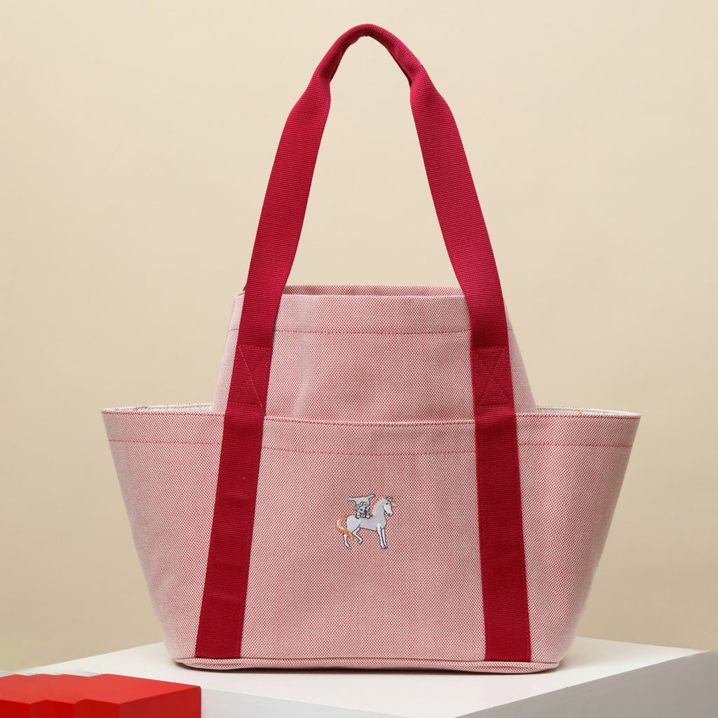 Hermes Unisex Fashion Casual Wool Linen Cotton Color Block Parenting Bag Shoulder Bag Tote Bag Bags #78794