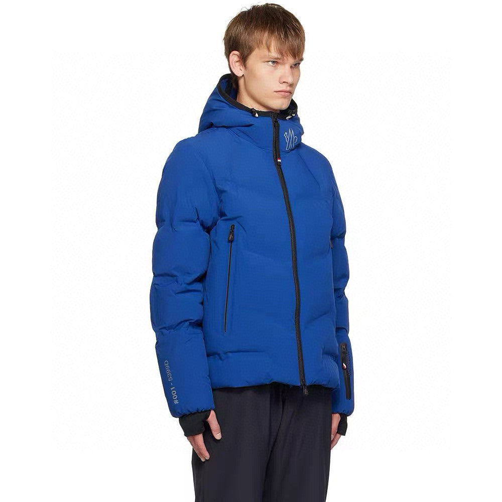 Moncler Men's Winter Solid Color Logo Printed Hooded Zipper Long Sleeve Arcesaz Short Puffer Down Jacket #98135