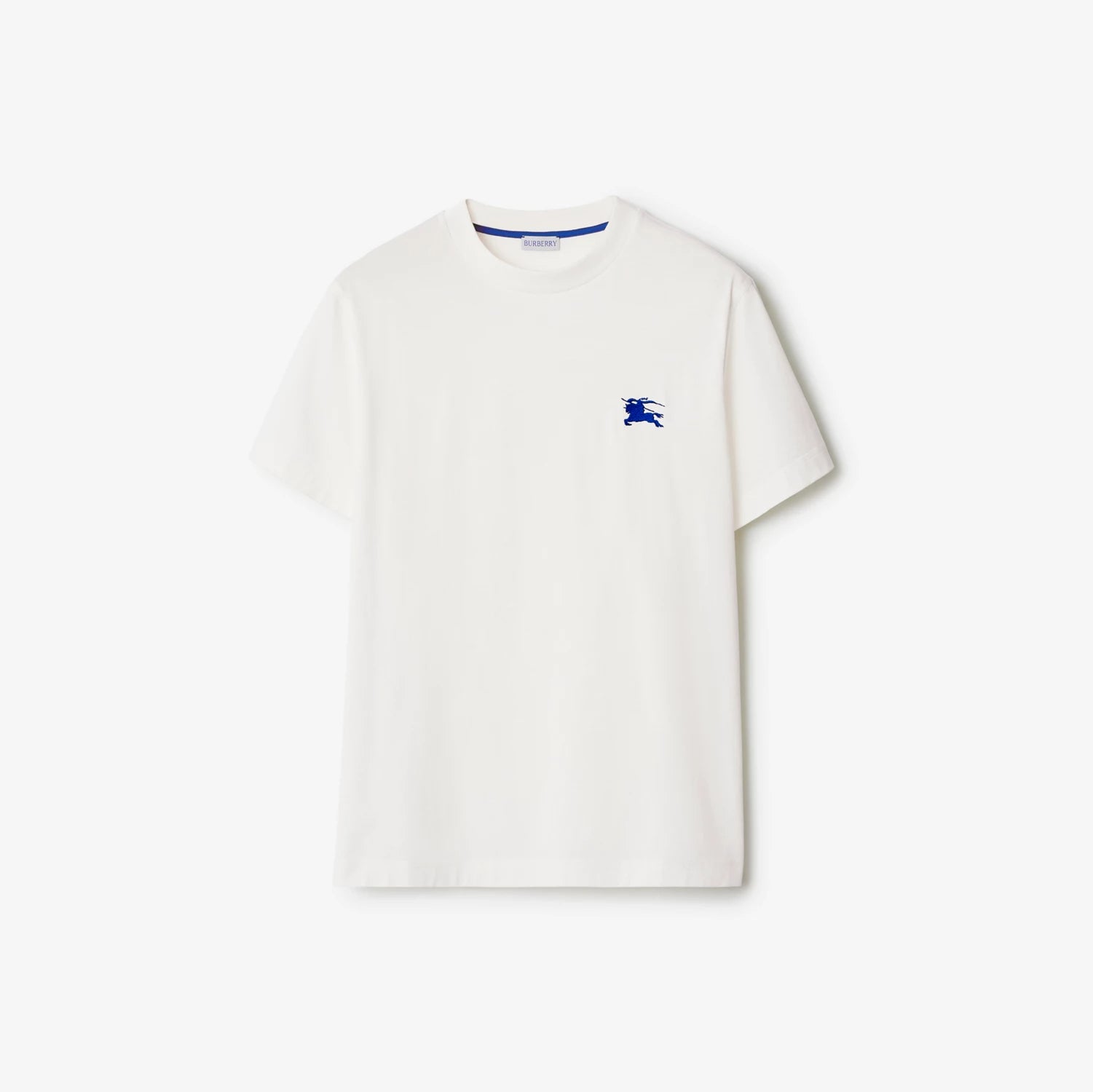 Burberry Men's Spring And Summer Embroidery Logo Solid Colour Cotton T-shirt Fashion Casual Trend Versatile Tee Round Neck Short-sleeved Shirt #71797