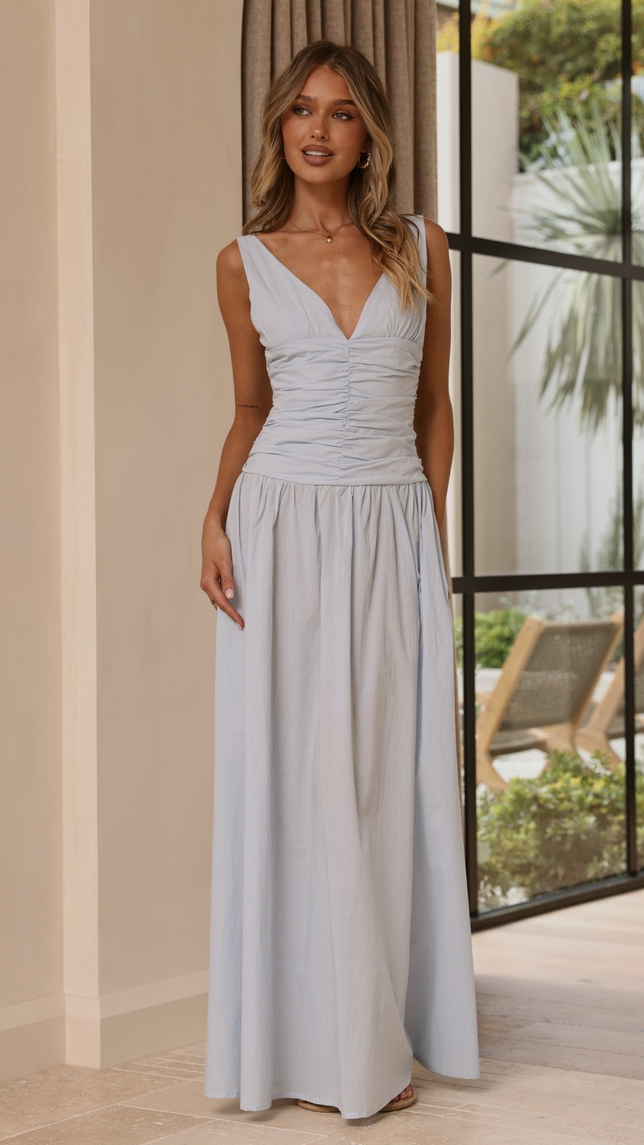 Sanya Maxi Dress - Blue