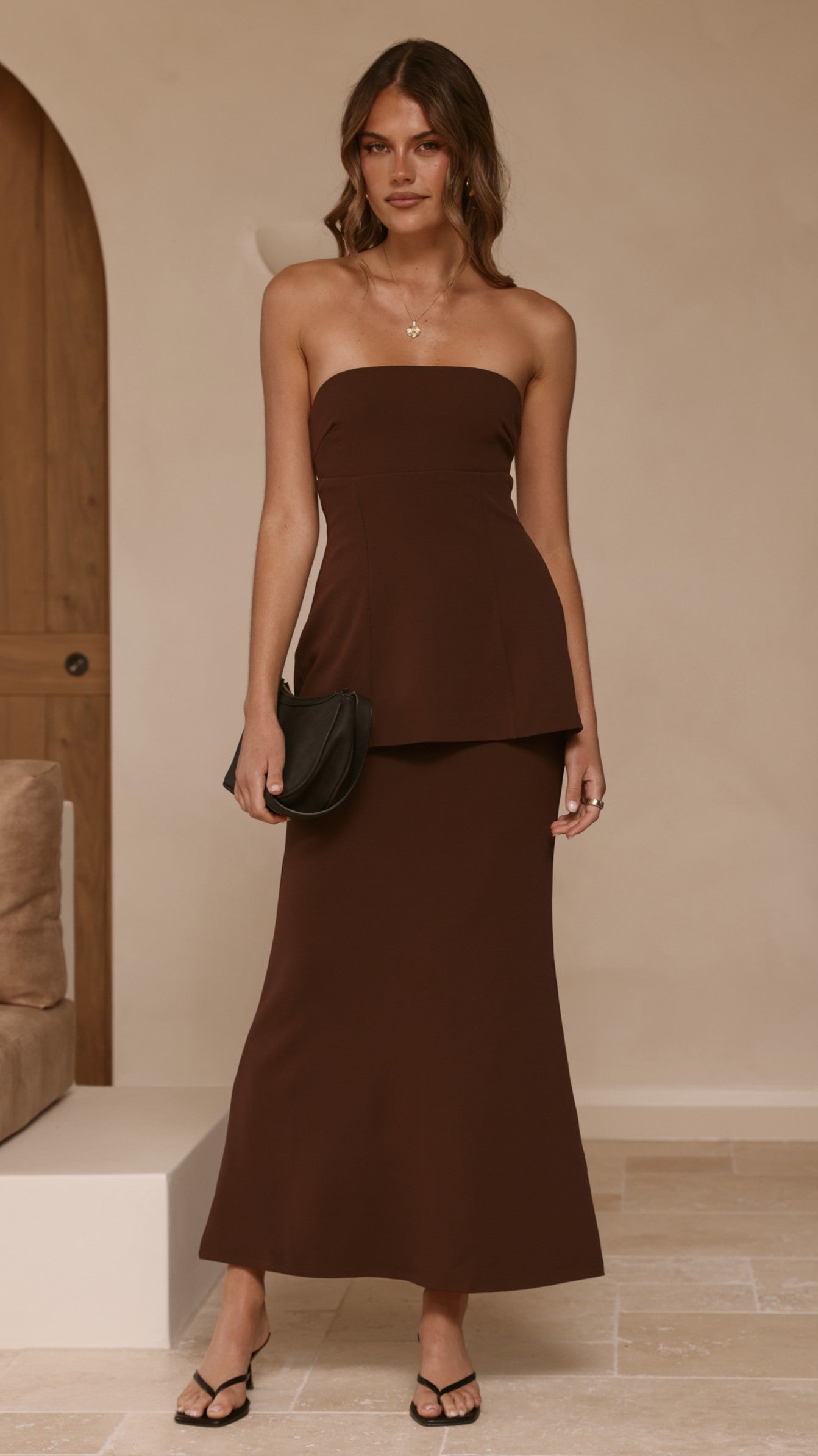 Aaliyah Maxi Dress - Chocolate