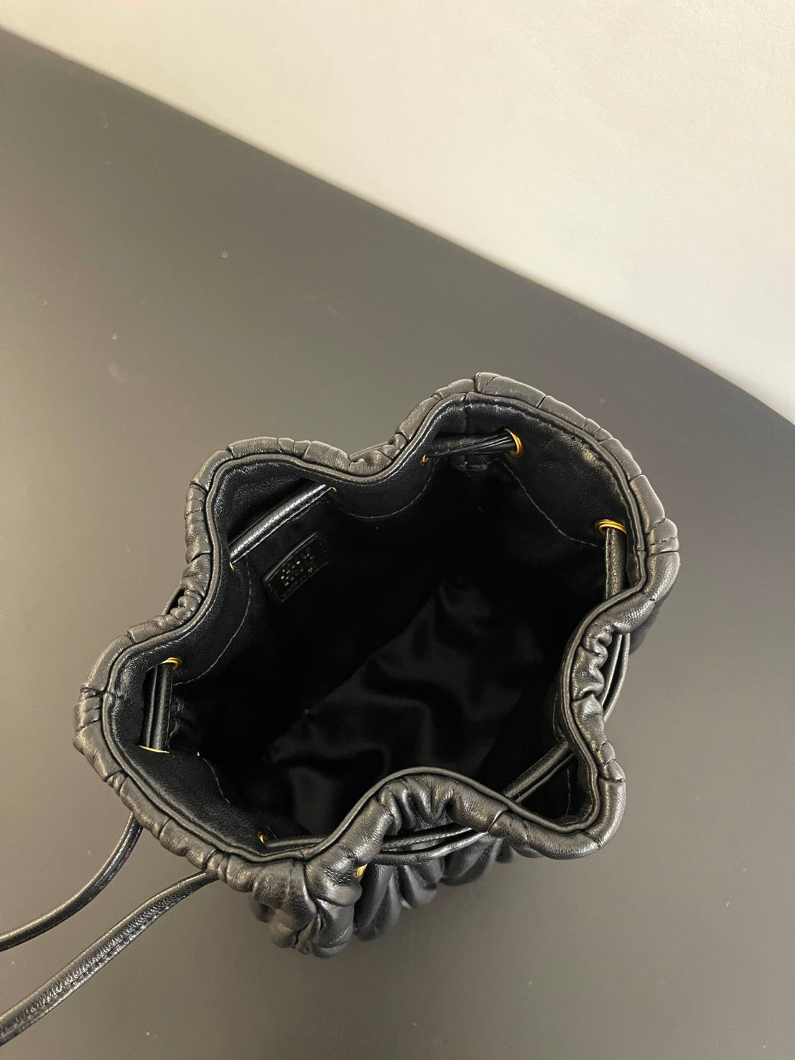 MiuMiu Black Matelassé Nappa Leather Pouch #334669
