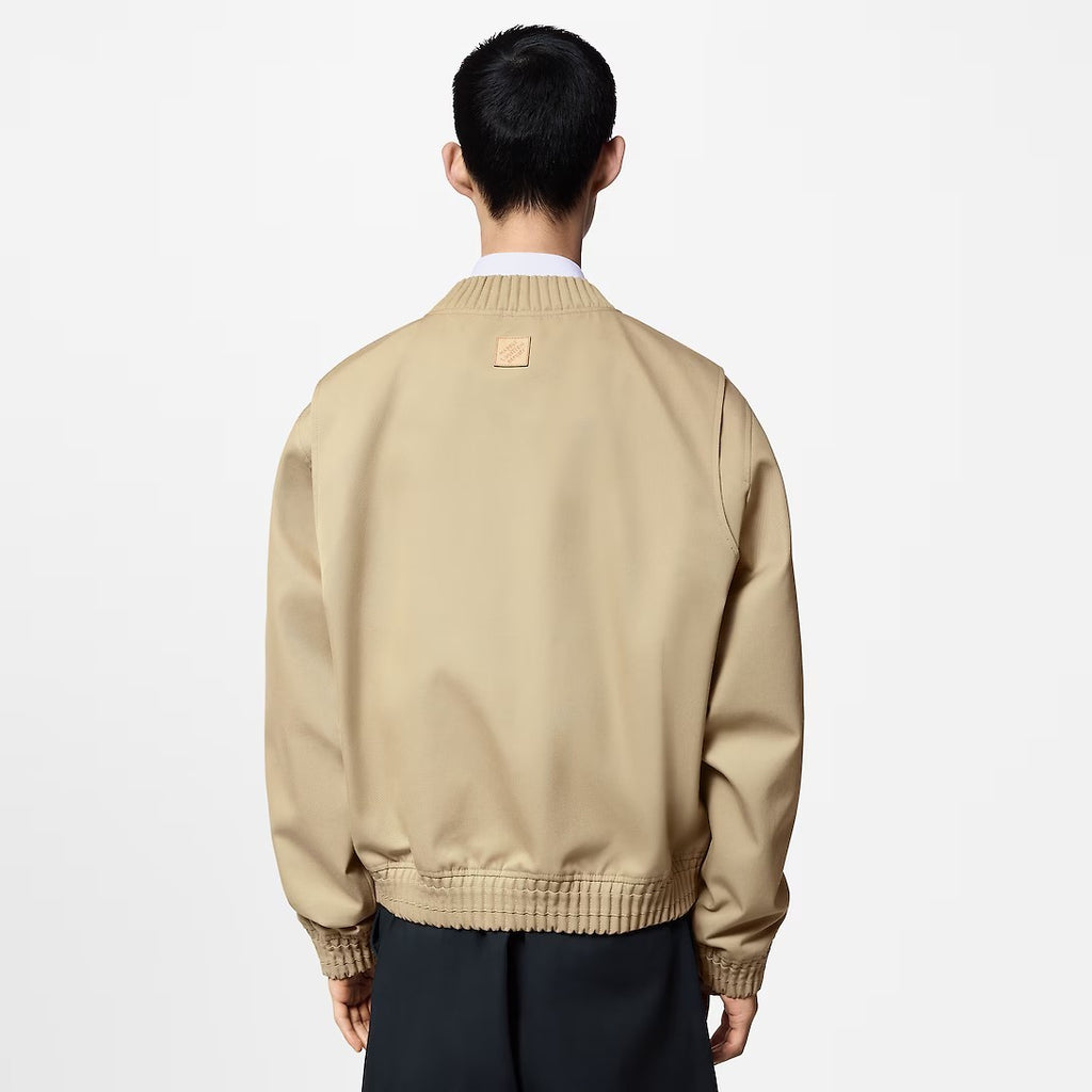 Louis Vuitton Men's MONOGRAM Reversible Windproof Jacket Spring And Autumn Logo Embroidery Zipper Long Sleeve Fitted Coat #71824
