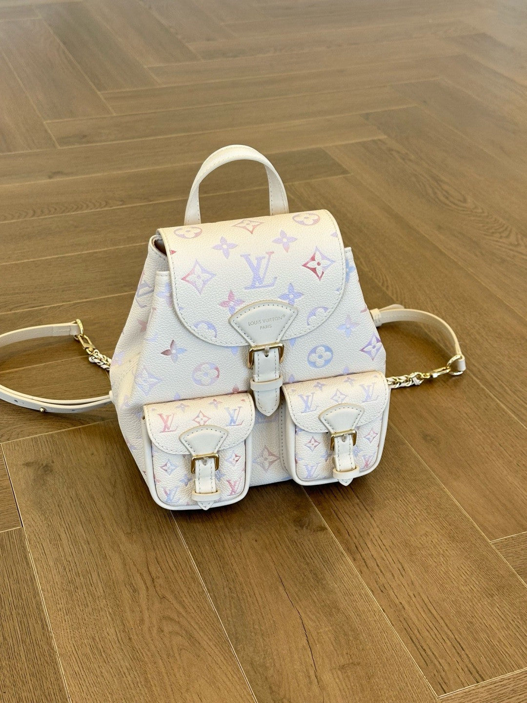 Louis Vuitton Dream Series Backpack Bag Black With Gradient Watercolour And Embossed Monogram Pattern Mini Backpack  Bags #82965A