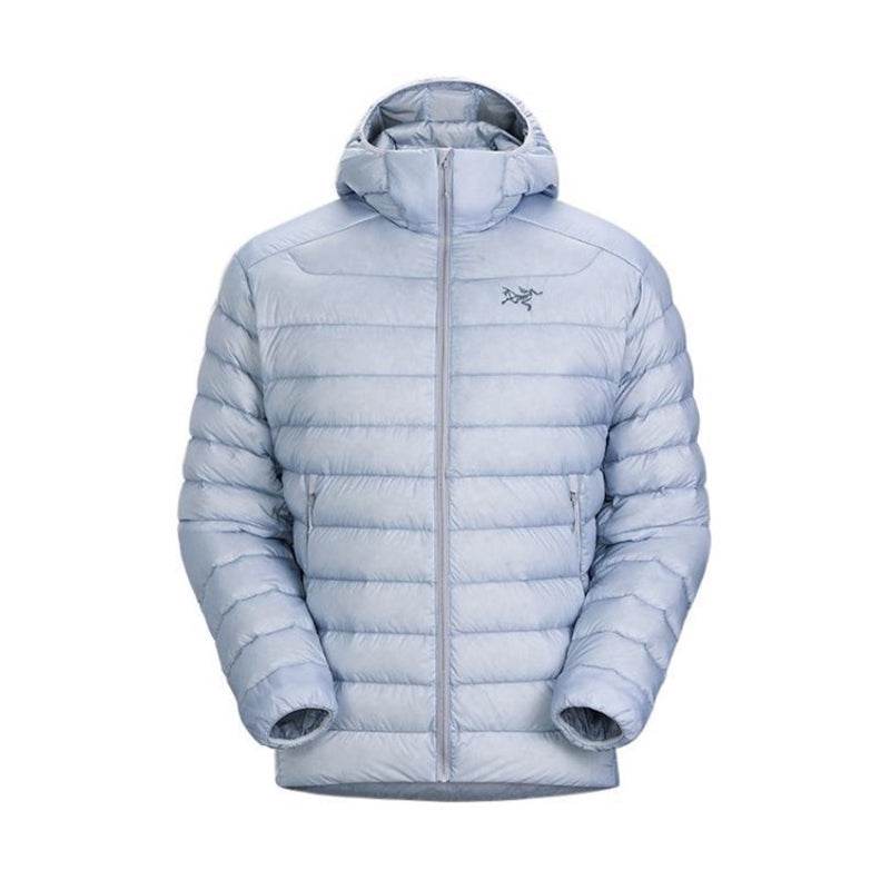 Arcteryx Men's Solid Color Zipper Lightweight Goose Down Windproof Long Sleeve Hooded Puffer Down Jacket #71889