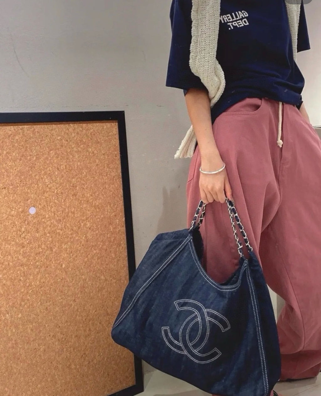 Chanel Vintage Denim Shopping Tote #295664