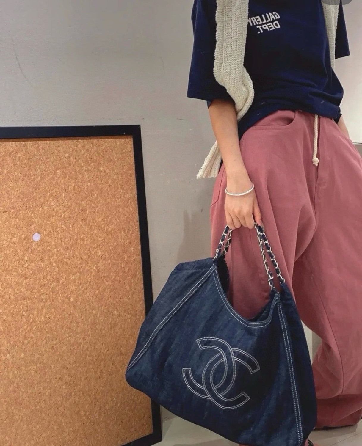 Chanel Vintage Denim Shopping Tote #295664