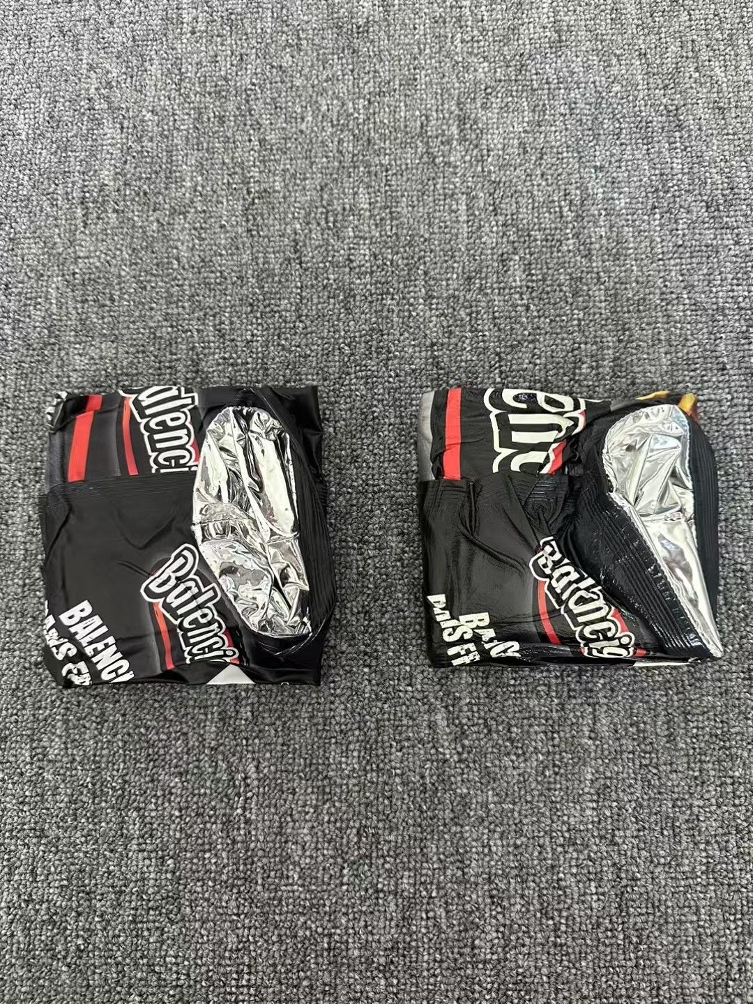 Balenciaga Chips Black Glossy Cowhide Leather Square Foldable Wallet Card Holder Bag Bags #77299