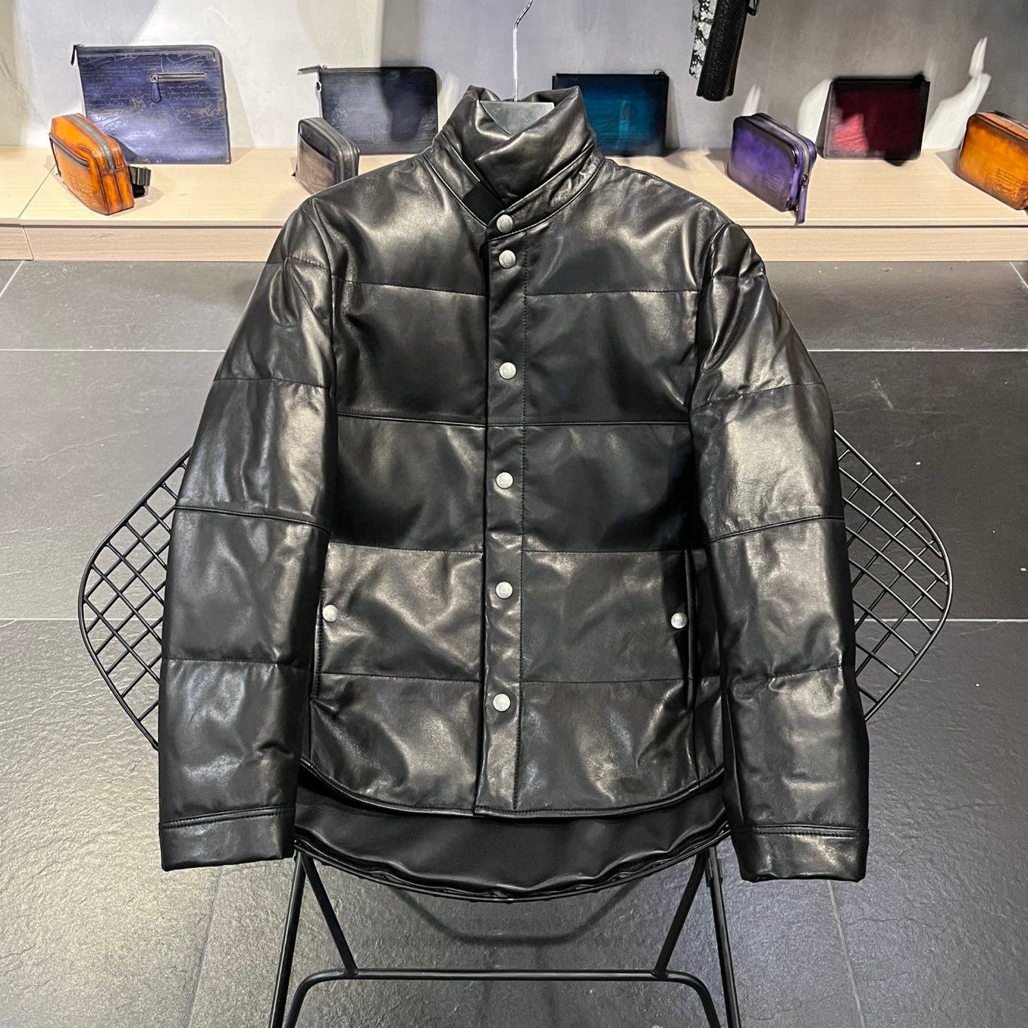 Tom Ford Leather Puffer Down Jacket Ngvp #6822