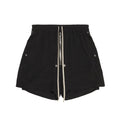 Rick Owens DRKSHDW Men Women Summer Black Zipper Elastic Drawstring Casual Straight Fit Shorts Ngvp #8835