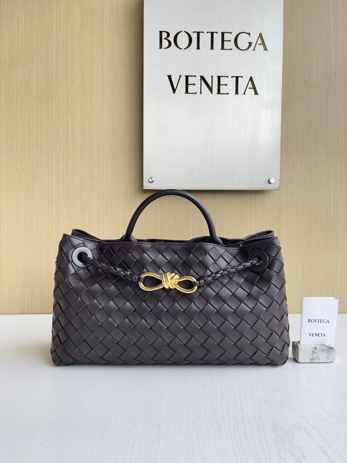 Bottega Veneta East-West Andiamo Chain Top-Handle Bag #329590