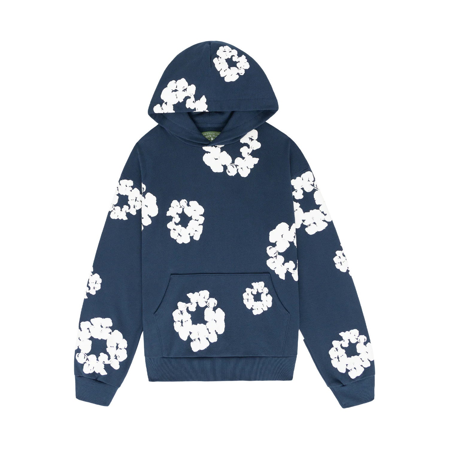 Denim Tears Men's And Women's Spring/fall Fashion Trend Solid Color Hooded Pullover Loose Fit Cotton Hoodie With Floral Print European American Style High Street Hip Hop Streetwear Sweatshirt #79535