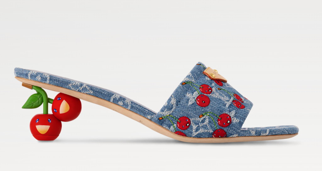 Louis Vuitton  x TM Lily Series Summer Logo Embroidery Solid Color Cool Slippers With Exposed Toes And A Unique Heel Height Of 5.5cm Casual Shoes #81735