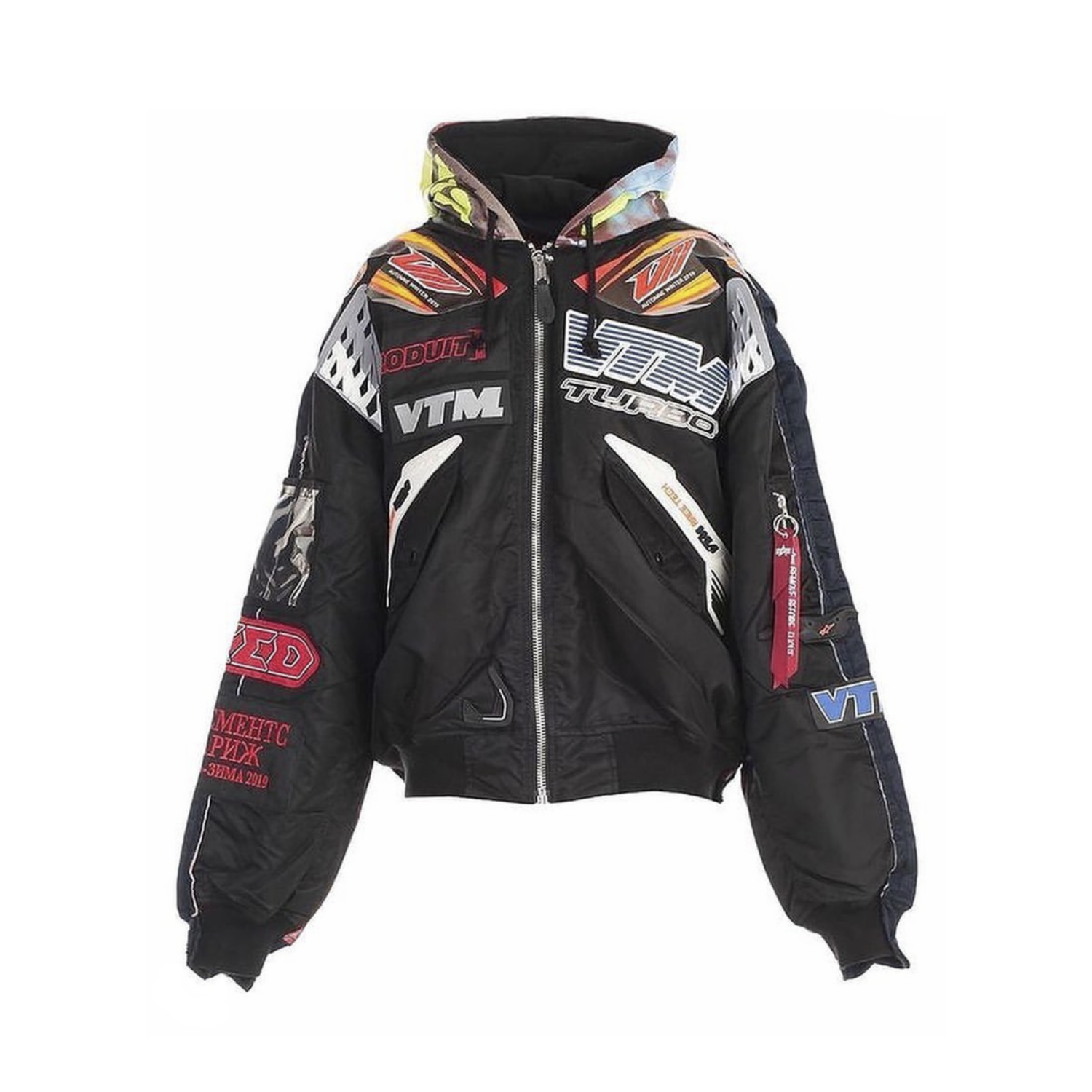 Vetements Man Motorcycle Zipper HoodedJacket #94855