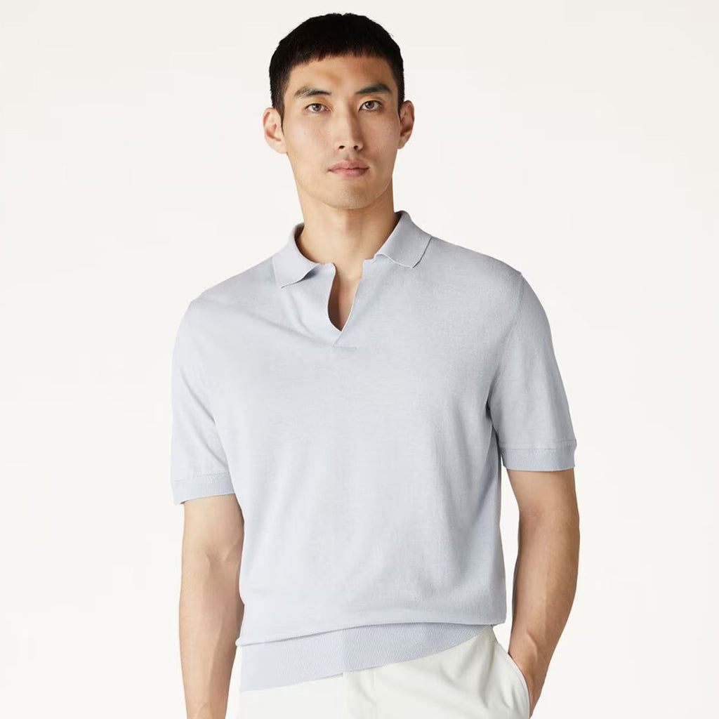 Loro Piana Men's Summer Solid Color Lapel Fit Ryome Short Sleeve Polo Shirt Ngvp #8214