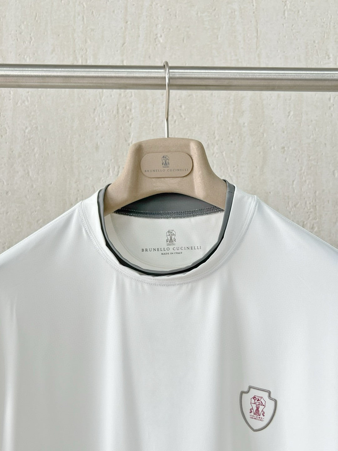 Brunello Cucinelli Men's Summer Solid Color Round Neck Cotton Short Sleeve T-Shirt #76355