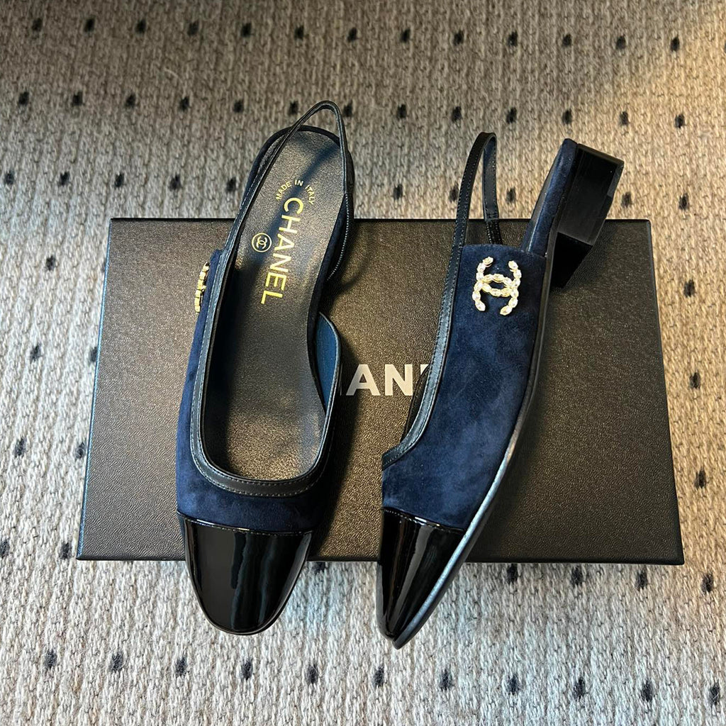 Chanel Women's Spring Summer Solid Colour Suede Leather Round Toe Ballet Sandal Shoes #76711
