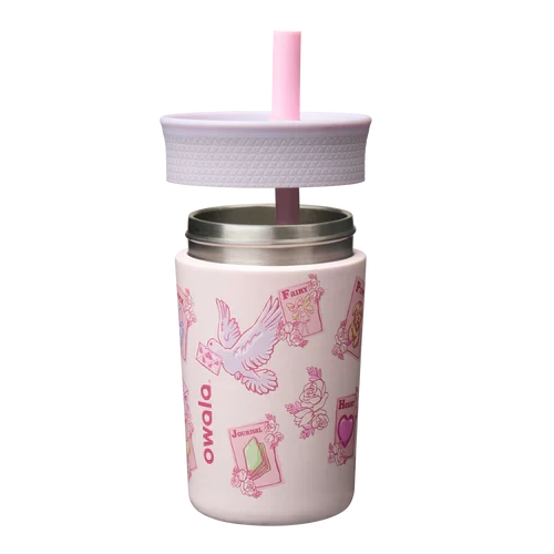 Owala Kids' Tumbler Spill resistant. Easy to clean. BPA free.