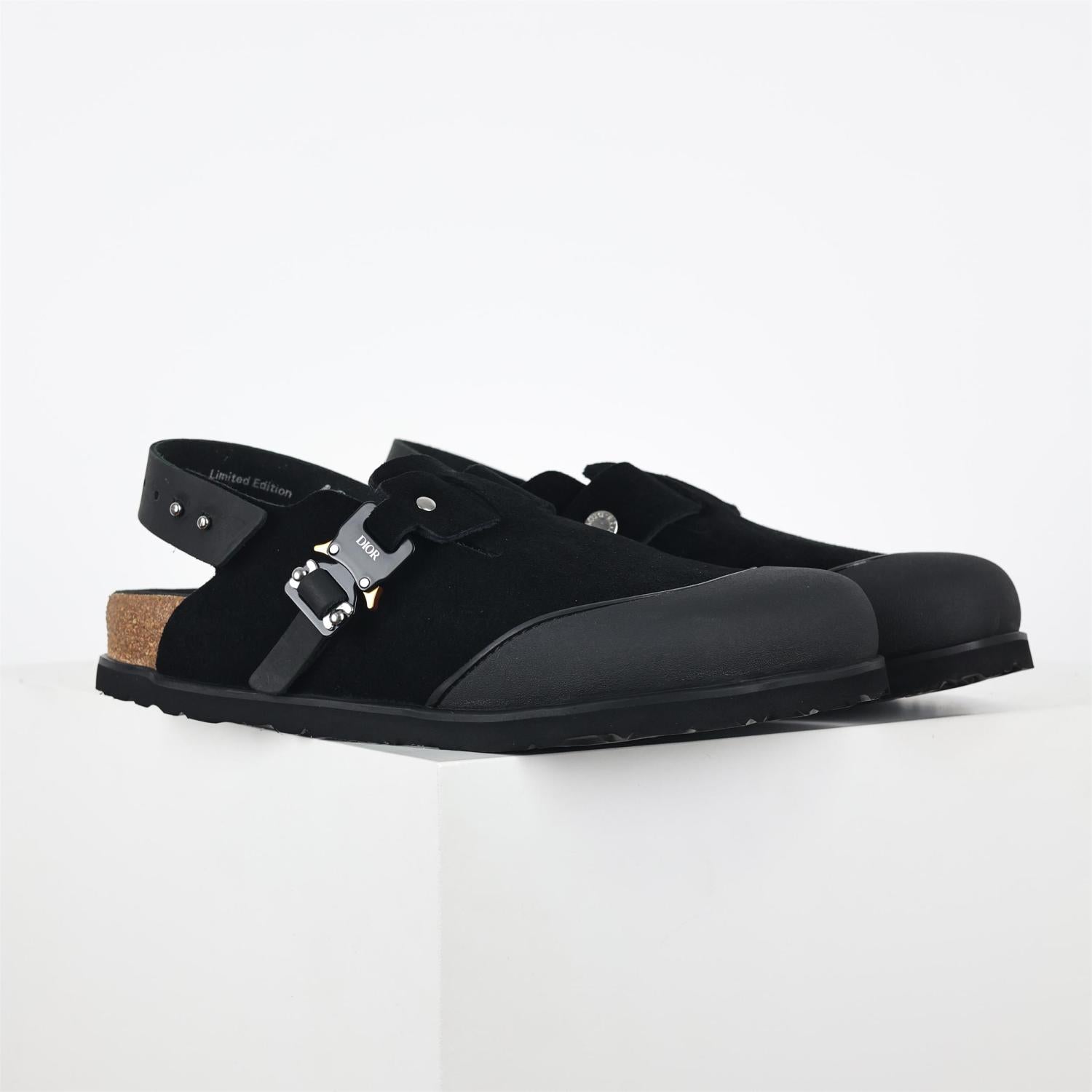 Dior X Birkenstock Tokio Men's And Women's Solid Color Wool Fiber Upper Suede Birkenstock Sandals Shoes #77458