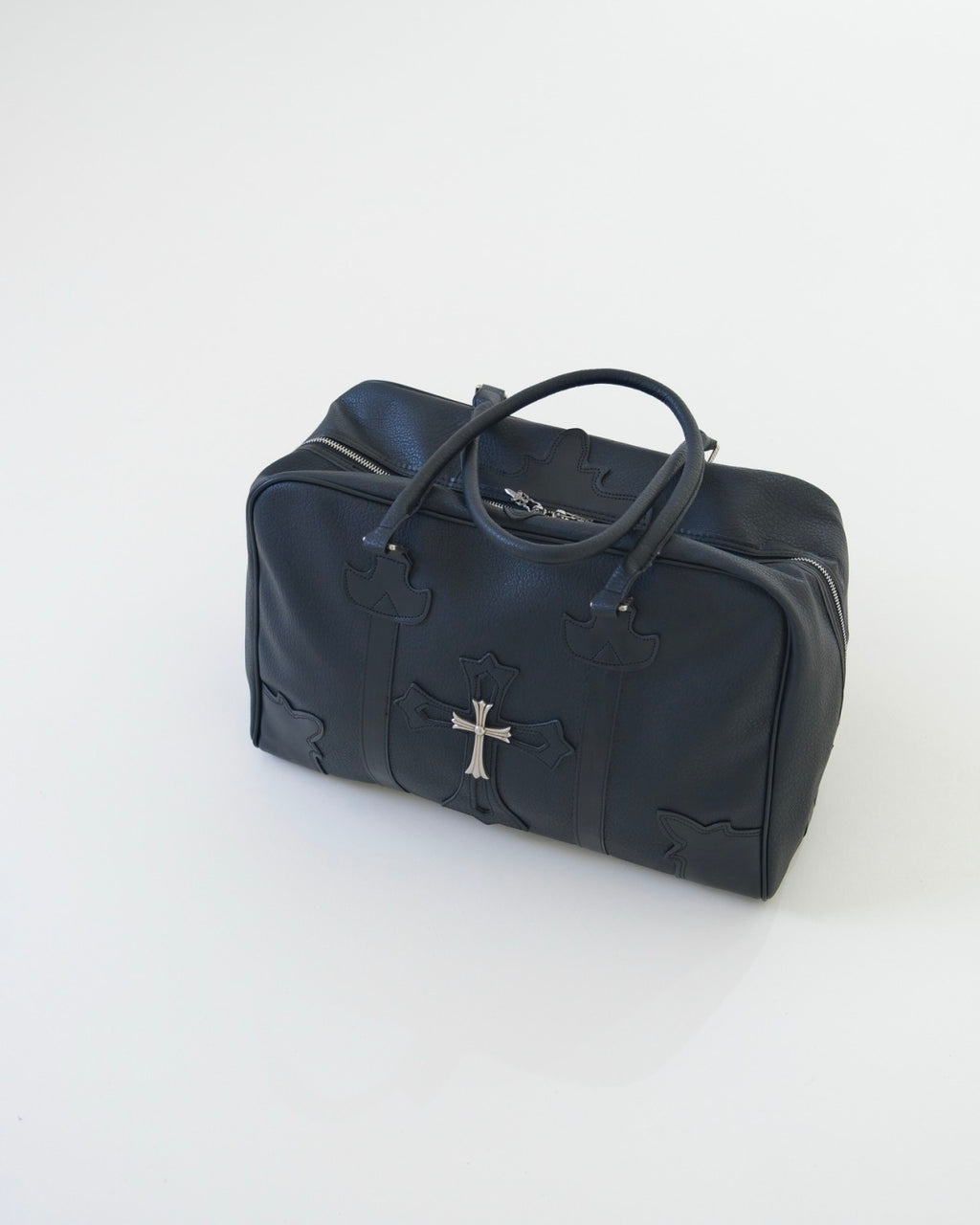 Chrome Hearts Cross-embellished Pebbled Leather Tote Bag #383000