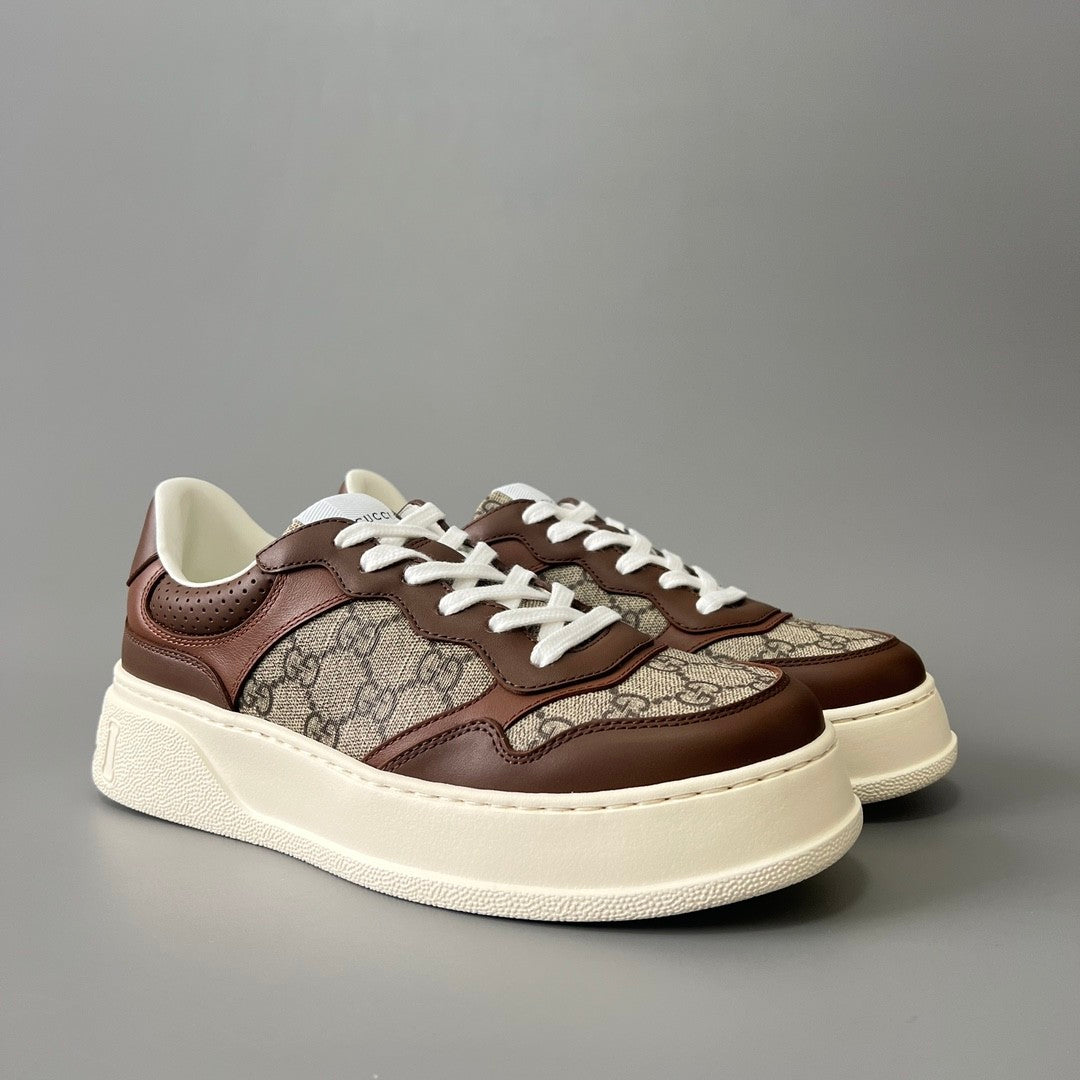 Gucci Chunky BGG Black And White Panda Biscuit Shoes Couple Model Cowhide Stitching GG Embossed Cowhide #332565